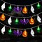 20FT 40 LED 3D Pumpkin Bat Ghost Spider Battery Operated String Lights(Orange,Purple,White,Green)